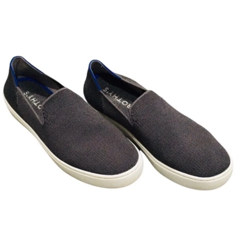 Rothy’s The Original Slip On Dark Grey Comfort Sneakers Shoes US -W 10.
